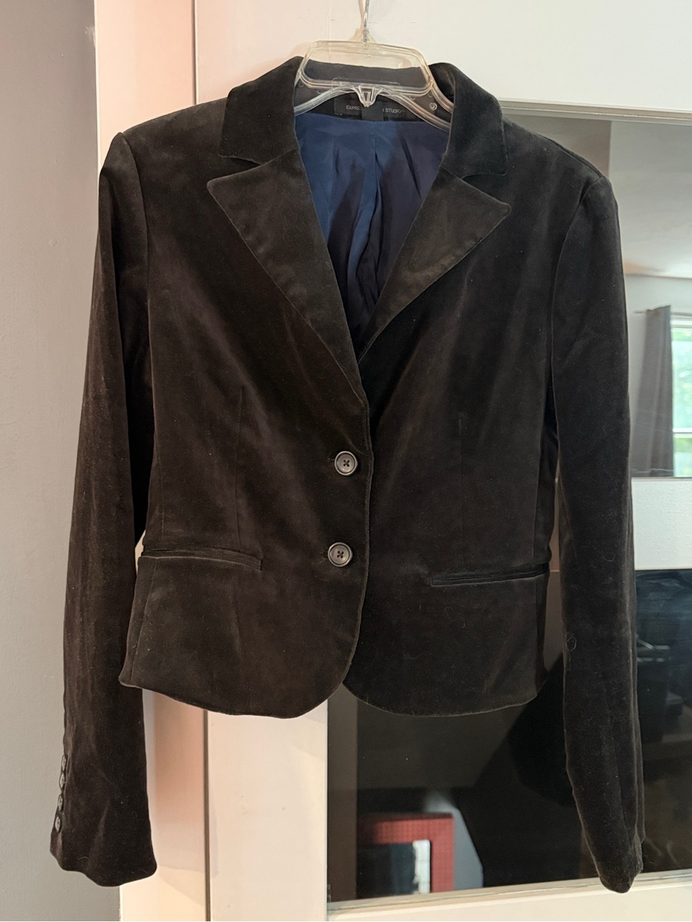 Express Black Velvet Blazer Jacket